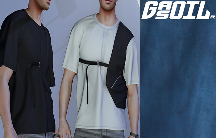 Second Life Marketplace - [GL - inc.] - Nicholas T-shirt Abstract Blue Gift